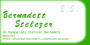 bernadett stelczer business card